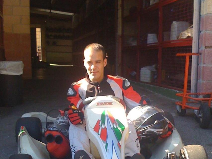 Iván,en su etapa manejando karts.