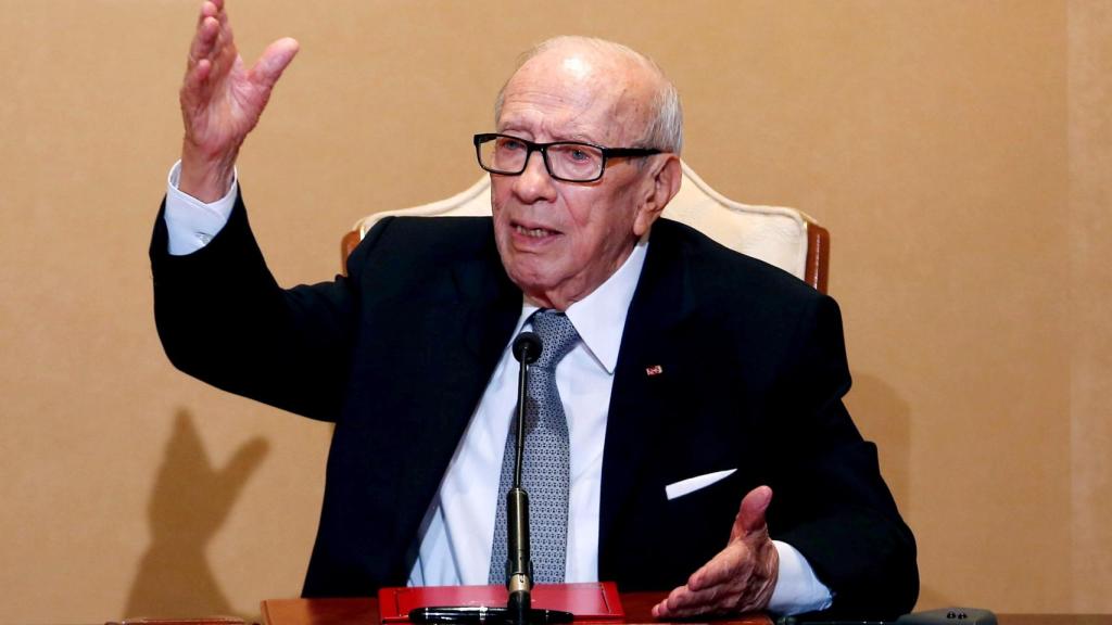 El presidente tunecino, Béji Caïd Essebsi, durante una conferencia el pasado 25 de octubre de 2018.