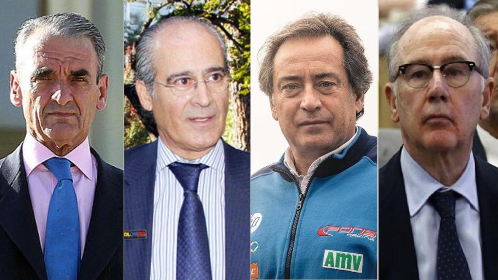 Mario Conde, Edmundo Rodríguez Sobrino, 'Sito' Pons y Rodrigo Rato.