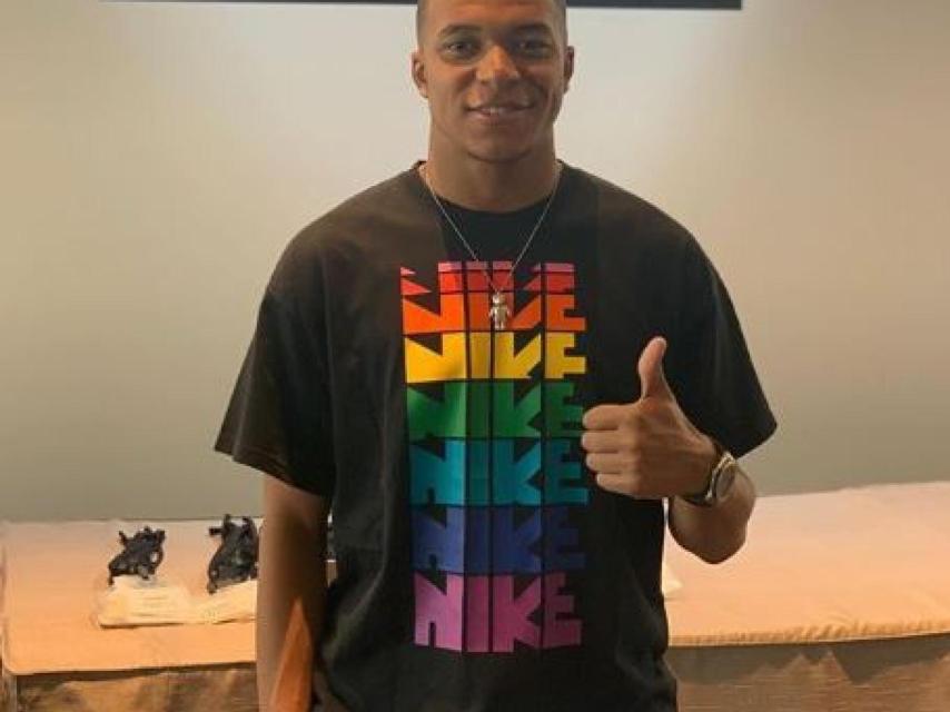 Mbappe luce una camiseta de Nike. Foto: Instagram (@k.mbappe)