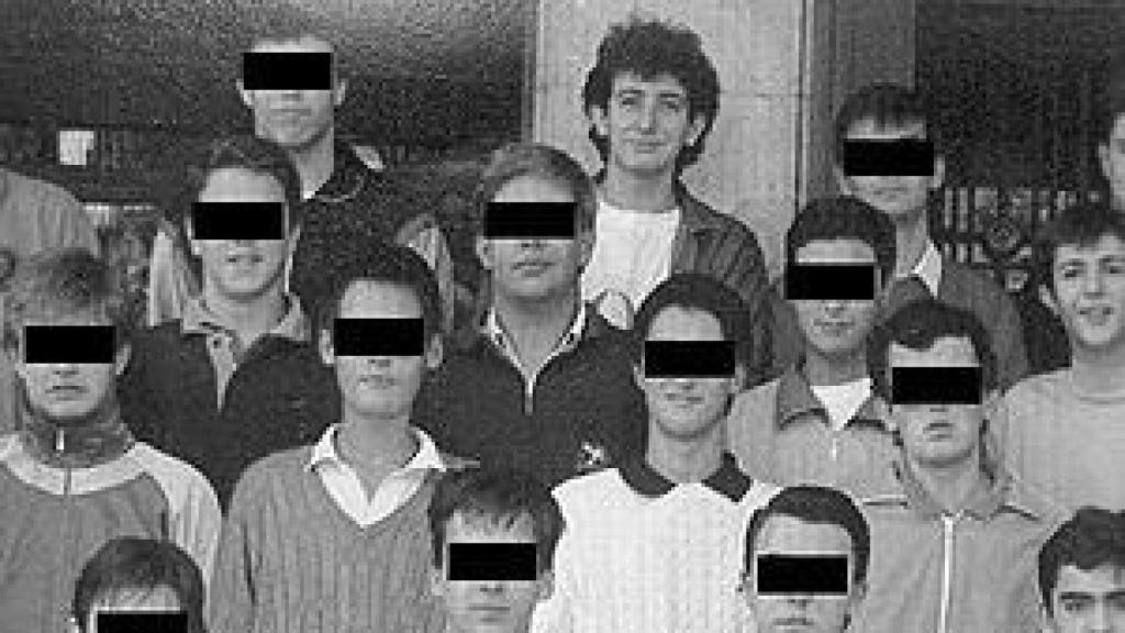 Javier Rosado, en una foto con su promoción cuando cursaba Química