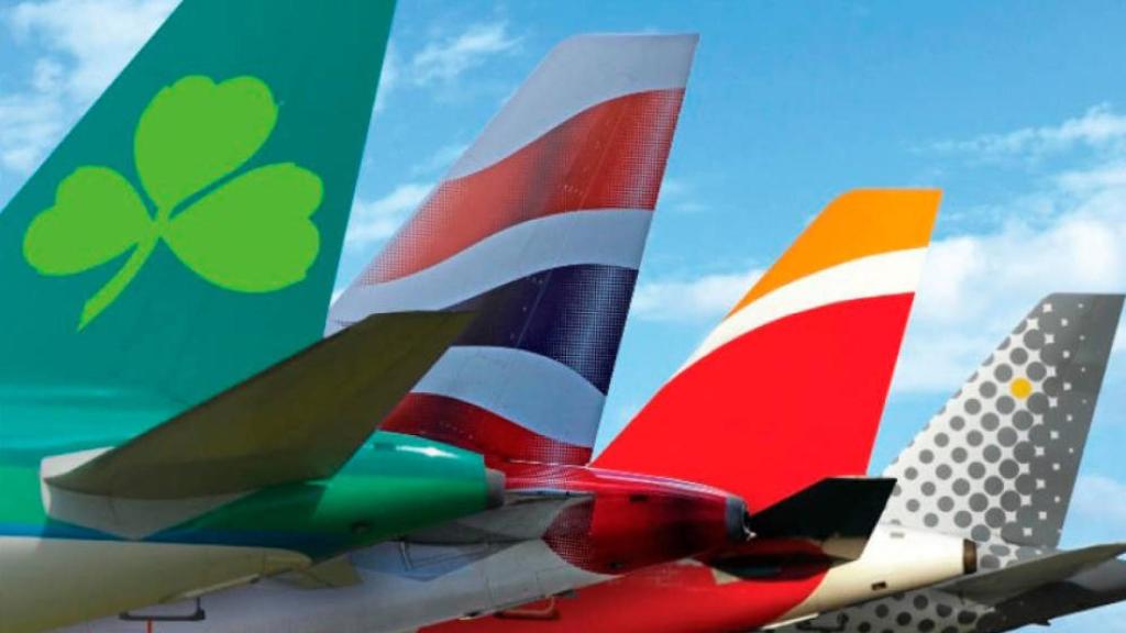 El logo de las cuatro compañías del grupo IAG.