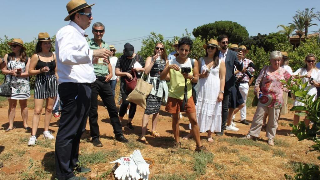 Visita del fundador de Honest, Seth Goldman, y de influencers en la finca de limones.