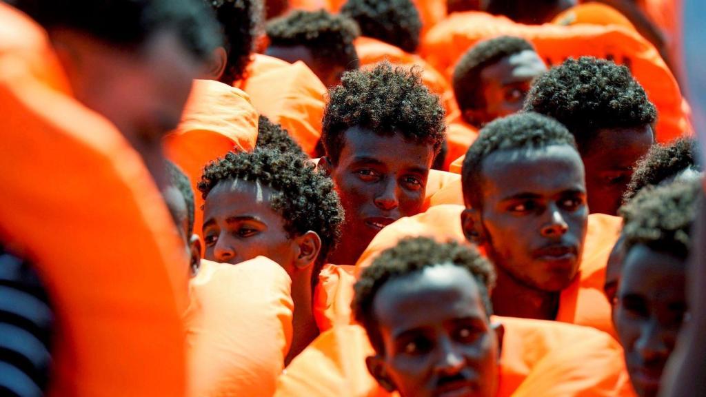 Migrantes del Aquarius, una vez rescatados