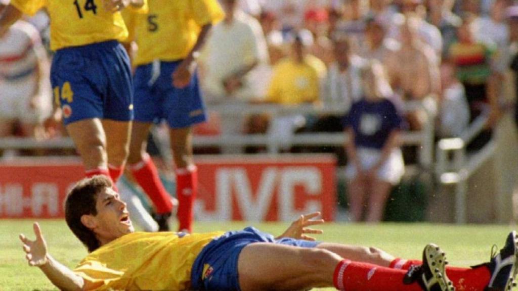 Andrés Escobar tras su autogol frente a Estados Unidos en el Mundial 94