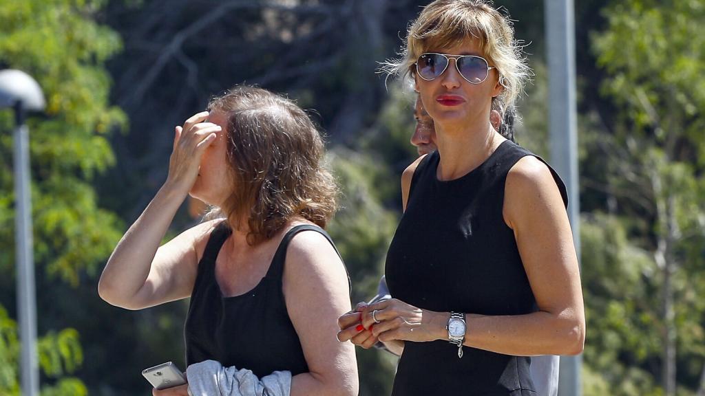 Susanna Griso este domingo durante el funeral de su hermana.