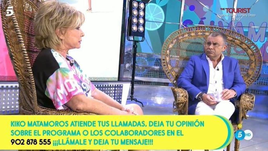 Ximénez junto a Jorge Javier Vázquez en 'Sálvame'.