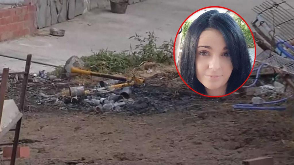 Imagen de la hoguera captada en la casa de Sergio Ruiz, el novio de Dana.