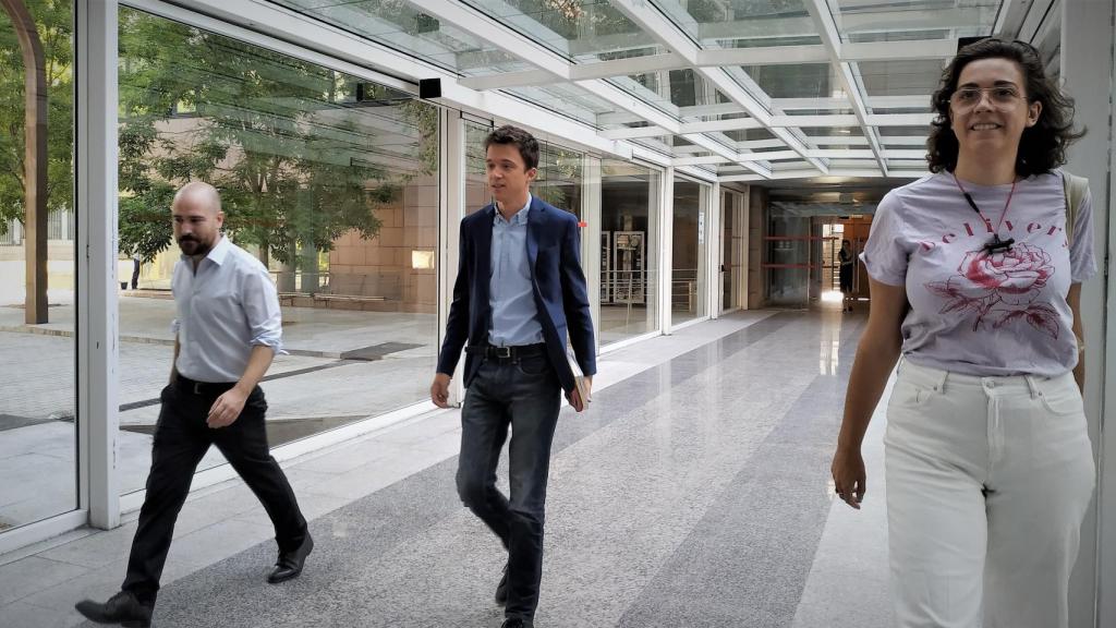 Íñigo Errejón, a su llegada a la Asamblea de Madrid.