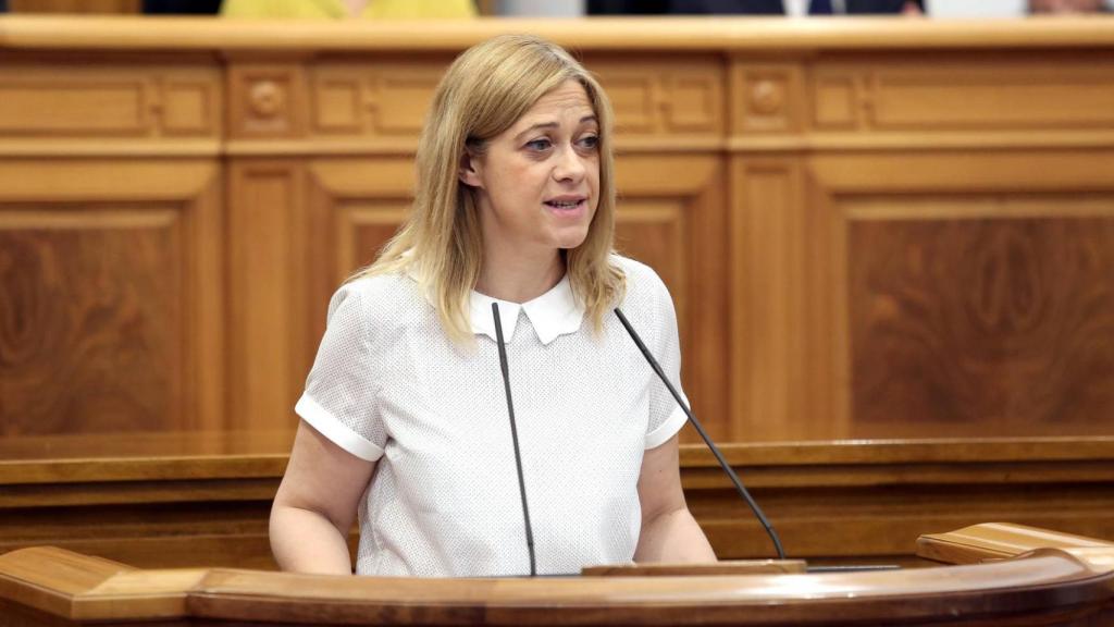 Carmen Picazo, este miércoles en el debate de investidura en las Cortes de Castilla-La Mancha. Foto: Óscar Huertas