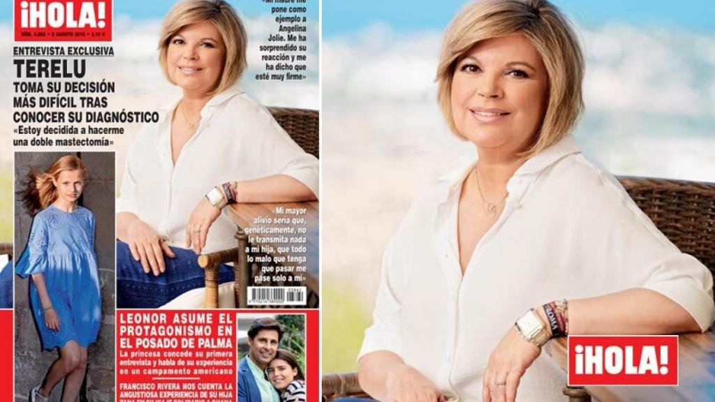Terelu Campos anunció en '¡HOLA!' que se sometería a una doble mastectomía.