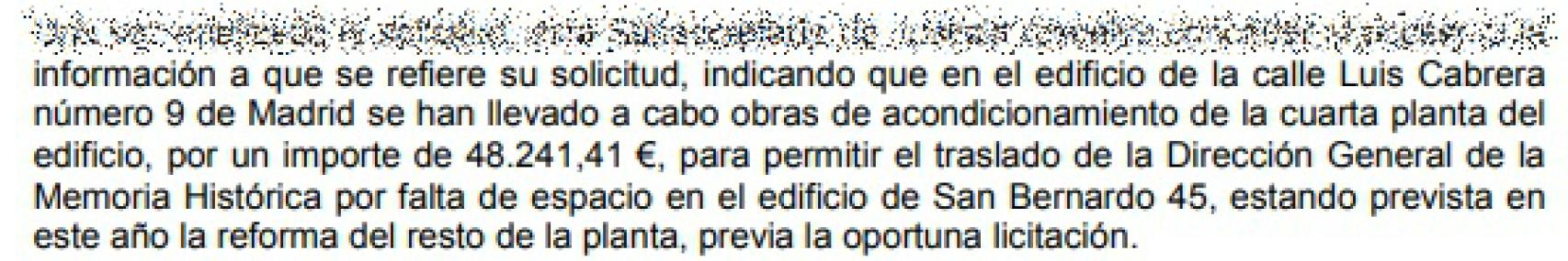 Resolución del Portal de Transparencia del Ministerio de Justicia.