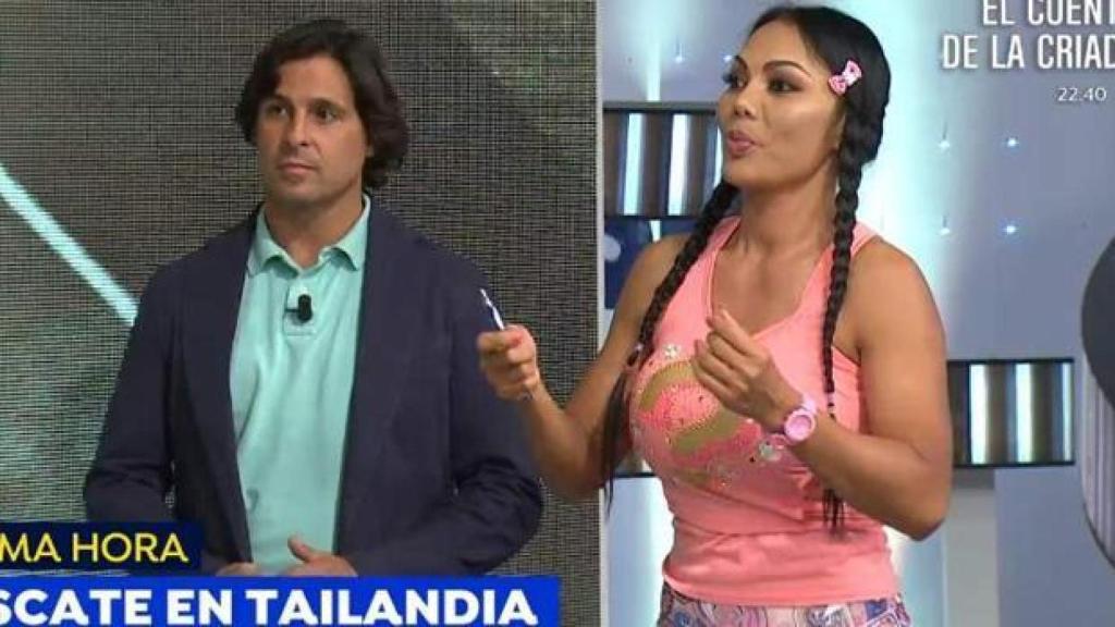 Two Yupa junto a Francisco Rivera en el programa 'Espejo público'.