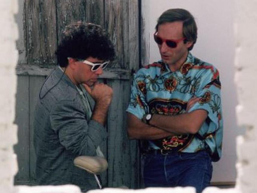 Pedro Almodóvar y Eusebio Poncela.