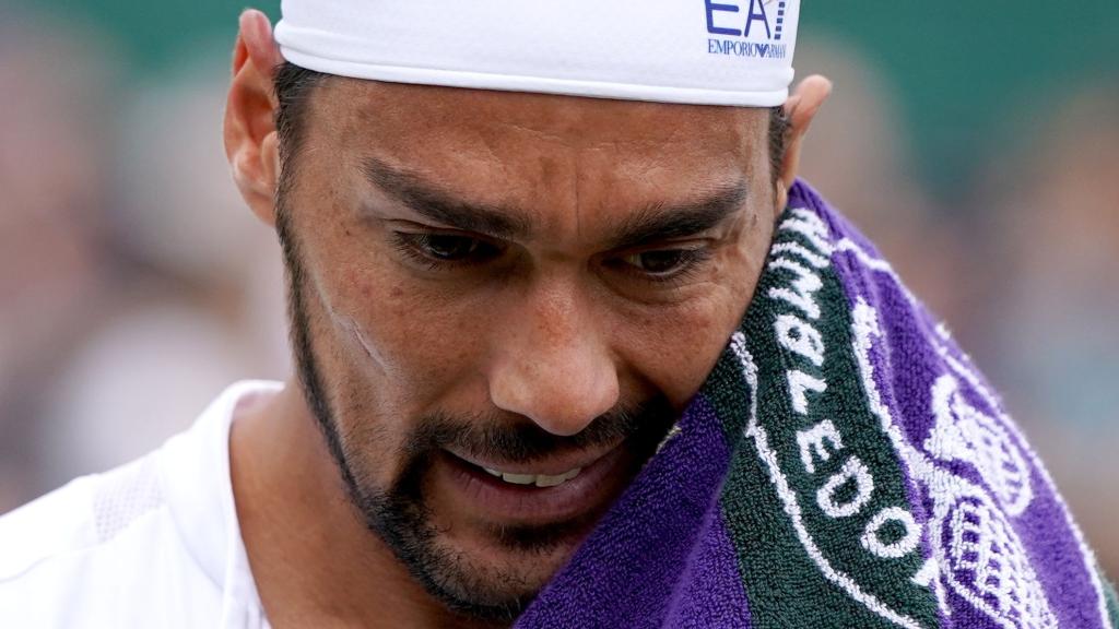 Fognini durante el duelo contra Sandgren