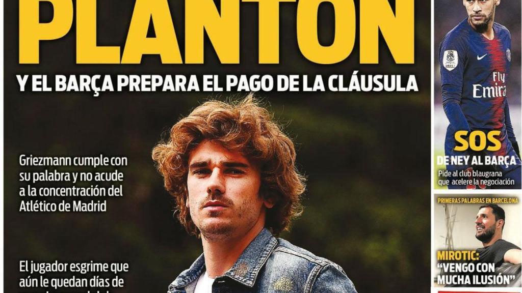 La portada del diario Sport (08/07/2019)