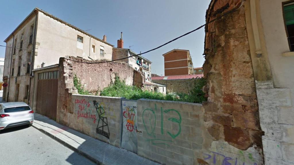 Patio interior en el que fue hallado el cadáver.