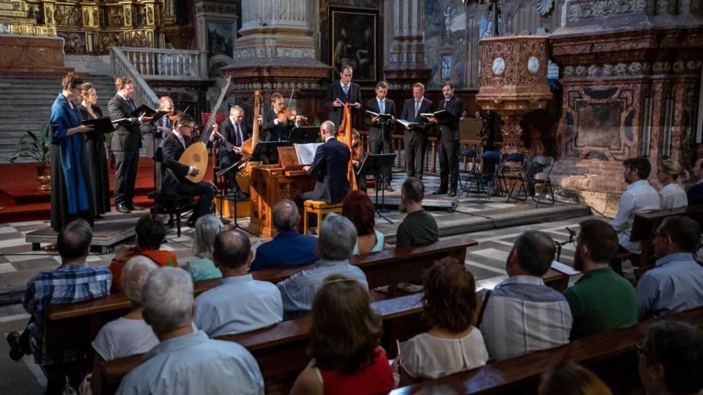 El conjunto Vox Luminis, en el monasterio de San Jerónimo de Granada.