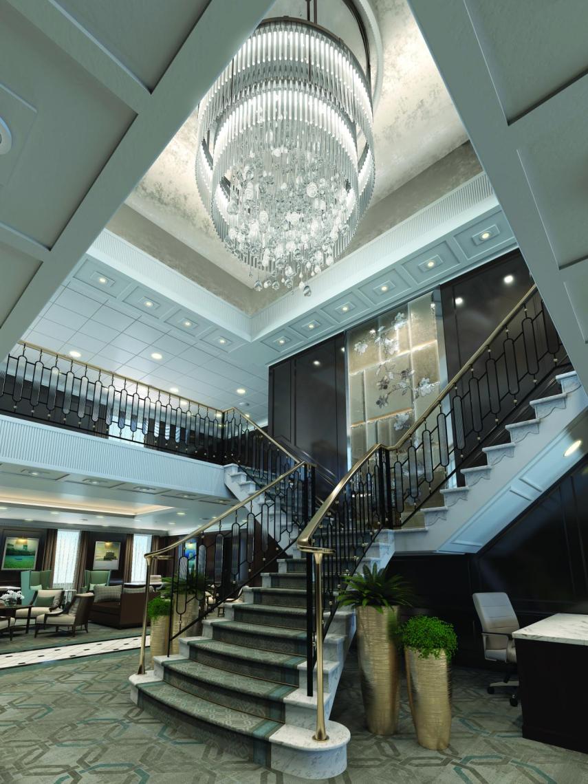 Hall principal de uno de los cruceros de la flota