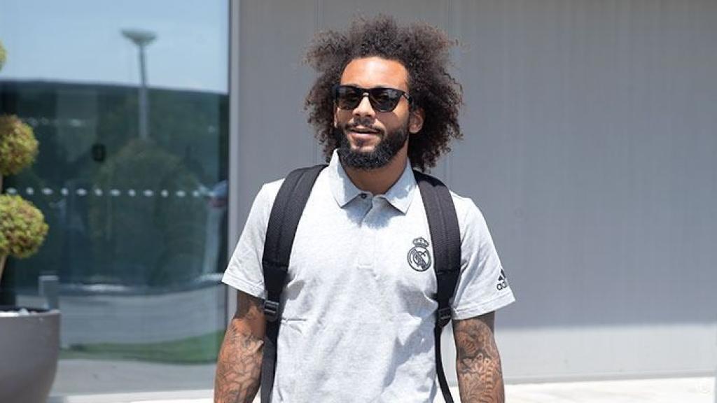 Marcelo, como parte de la expedición del Real Madrid rumbo a Montreal
