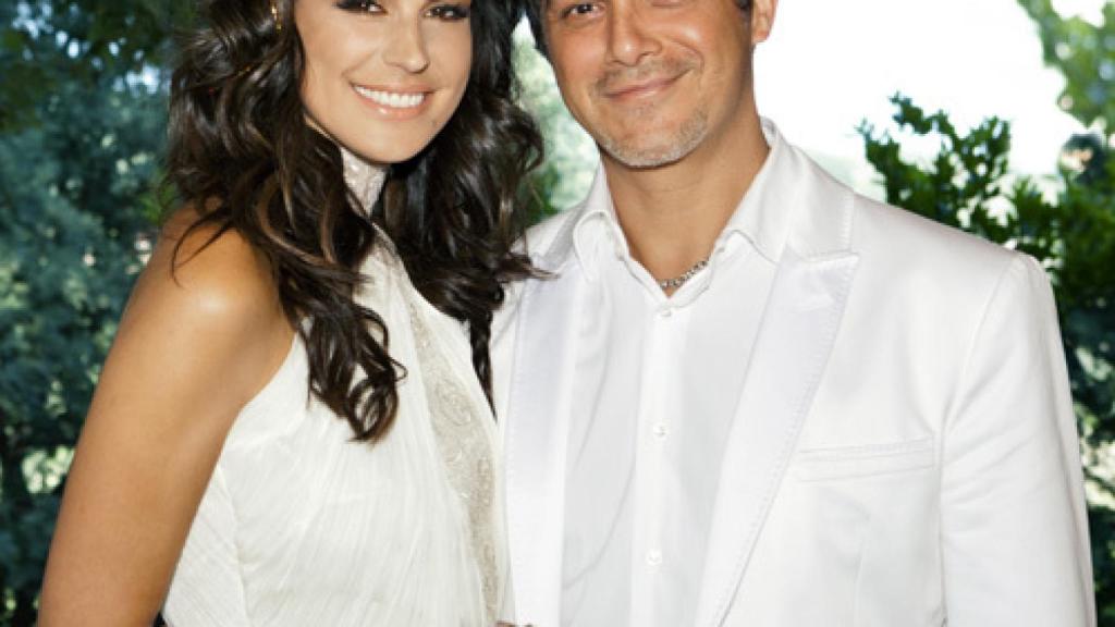 Raquel Perera y Alejandro Sanz el día de su boda.