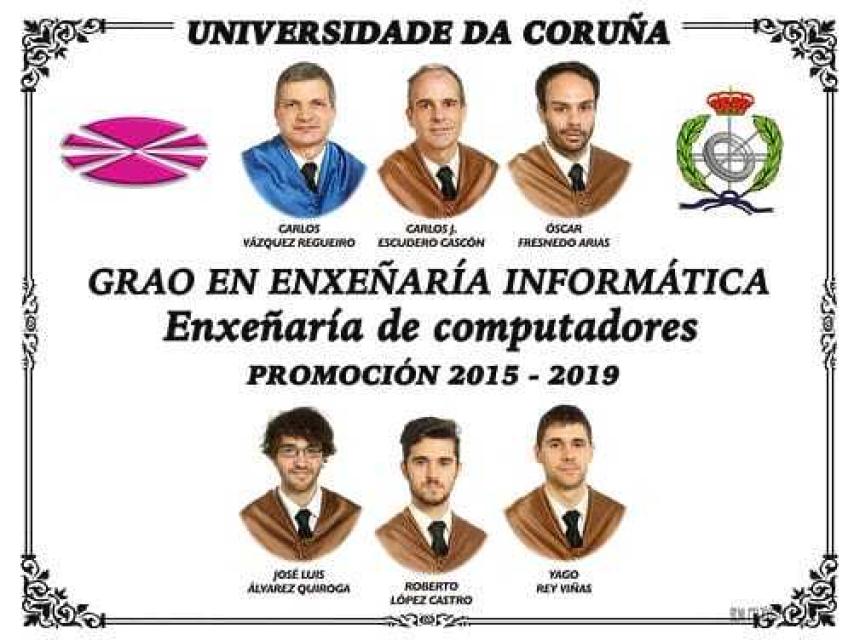 Orla de la especialidad en Ingeniería de Computadores en la UDC