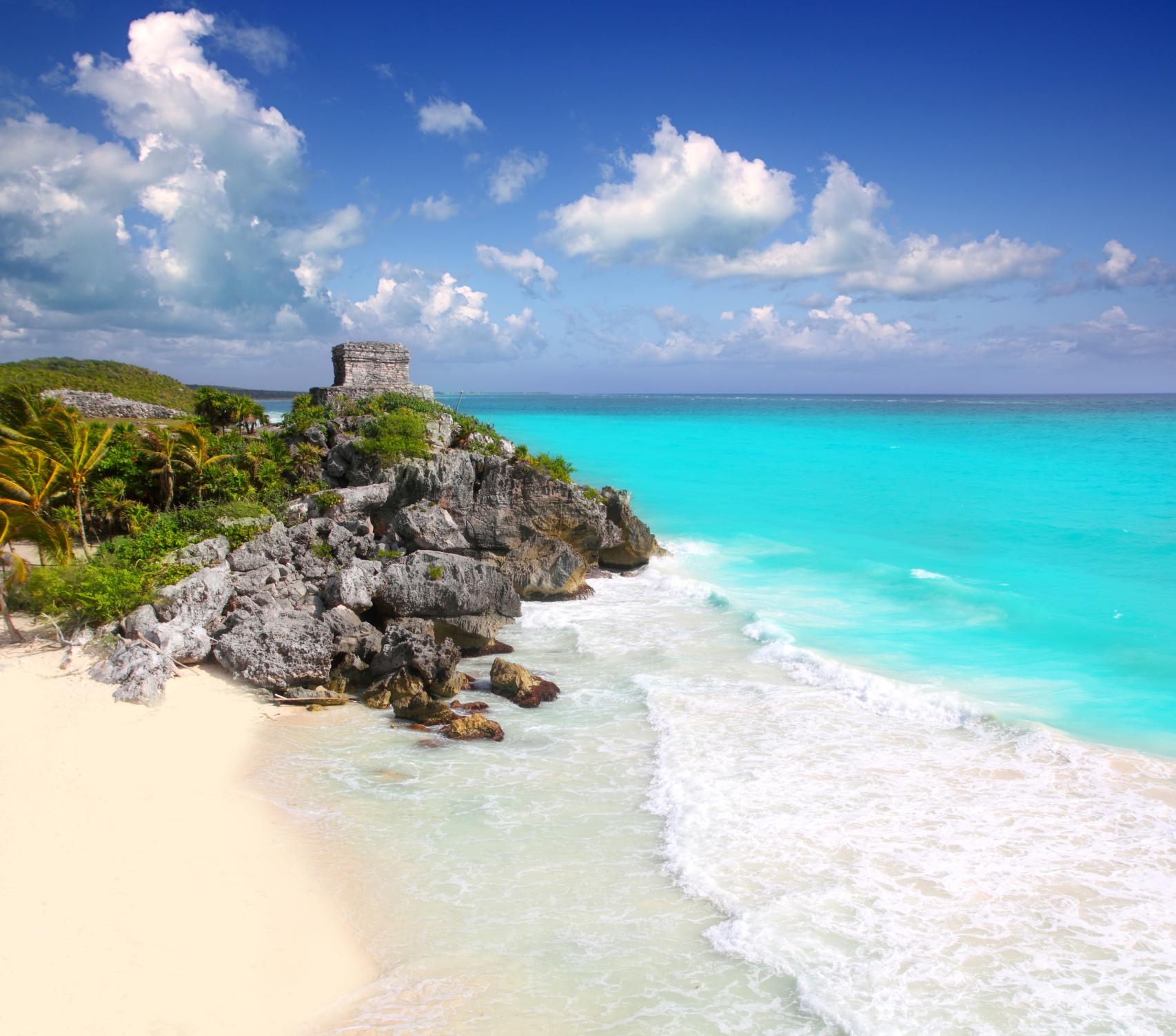 Playa de Tulum en Riviera Maya.