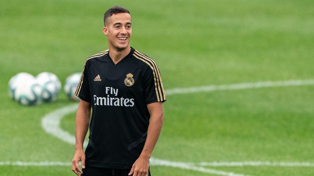 Lucas Vázquez entrena con el Real Madrid