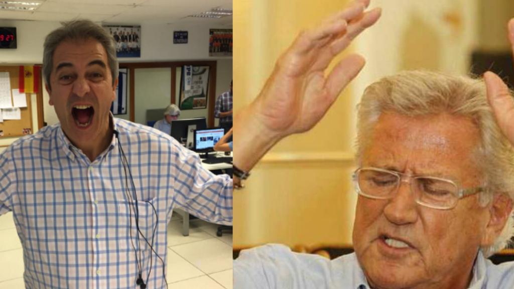 Manolo Lama en una imagen de Twitter y Pepe Domingo Castaño.