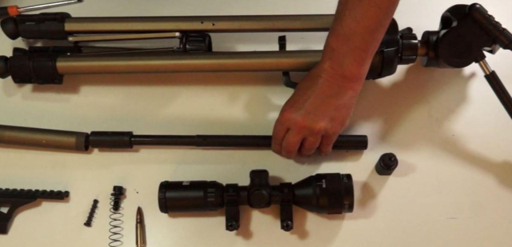 Arma trípode indetectable en el hotel Villareal en 2014, durante la coronación Felipe VI.