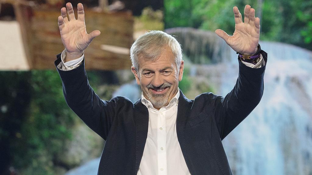 Carlos Sobera en el plató de 'Supervivientes'.