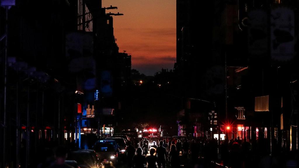 Times Square a oscuras.