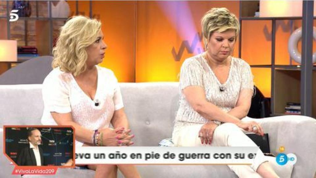 Carmen Borrego y Terelu Campos intentan solucionar sus diferencias en televisión.