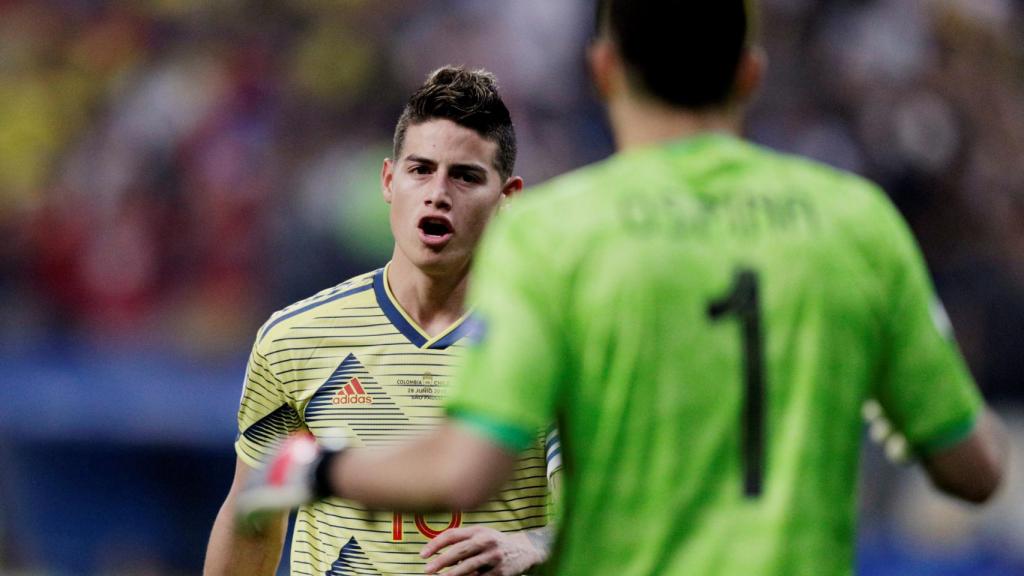 James Rodríguez, con Colombia en la Copa América