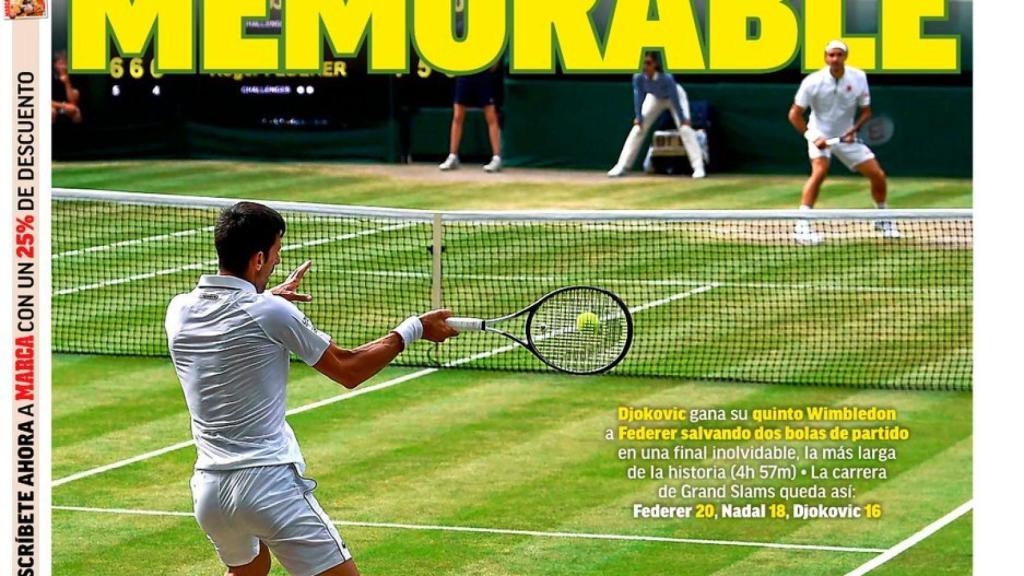 La portada del diario MARCA (15/07/2019)