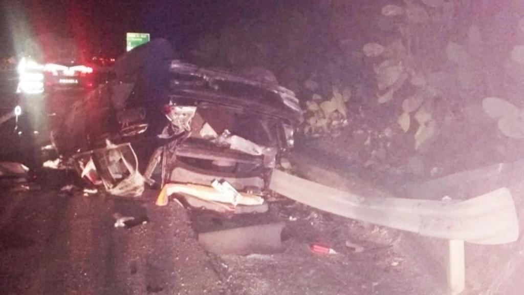 El coche accidentado.