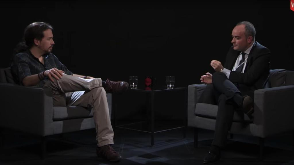 Pablo Iglesias e Iván Redondo durante su entrevista en La Tuerka.