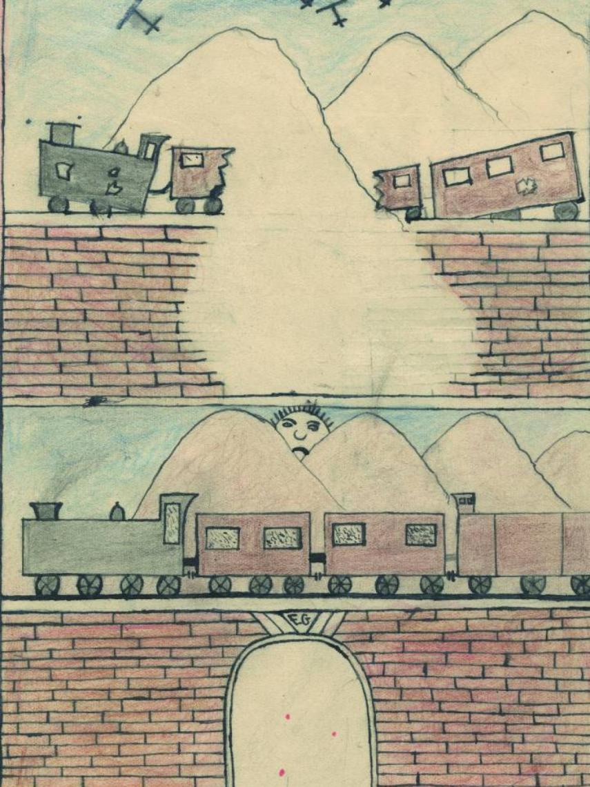 Uno de los dibujos de los niños.