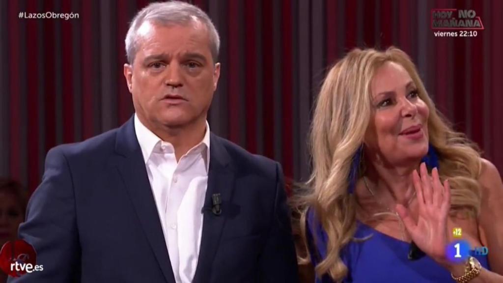 Ramón García y Ana Obregón en 'Lazos de sangre'.