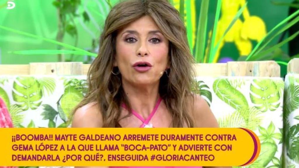 Gema López en 'Sálvame'.
