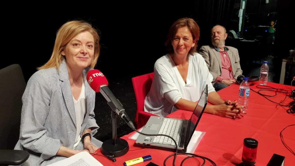 Pepa Fernández durante un programa en directo.