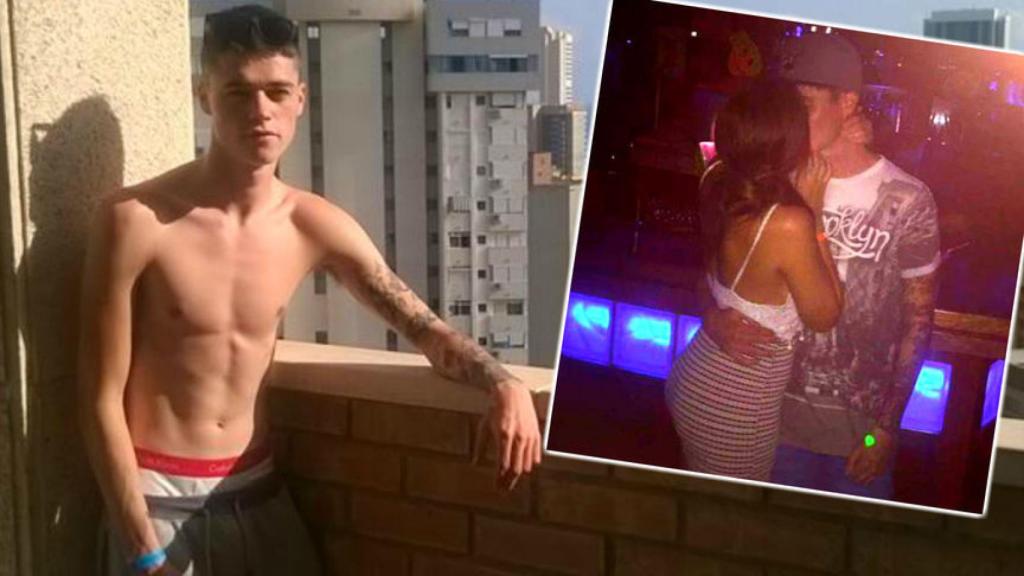 Daniel Wozza y Andrea Janeiro, besándose.