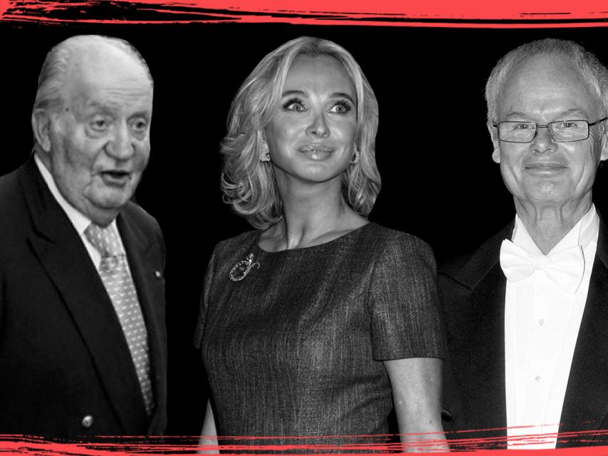 Juan Carlos, Corinna y Álvaro de Orleans.