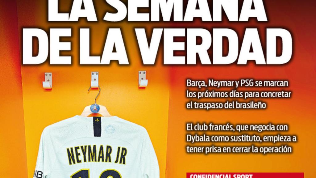 La portada del diario Sport (21/07/2019)