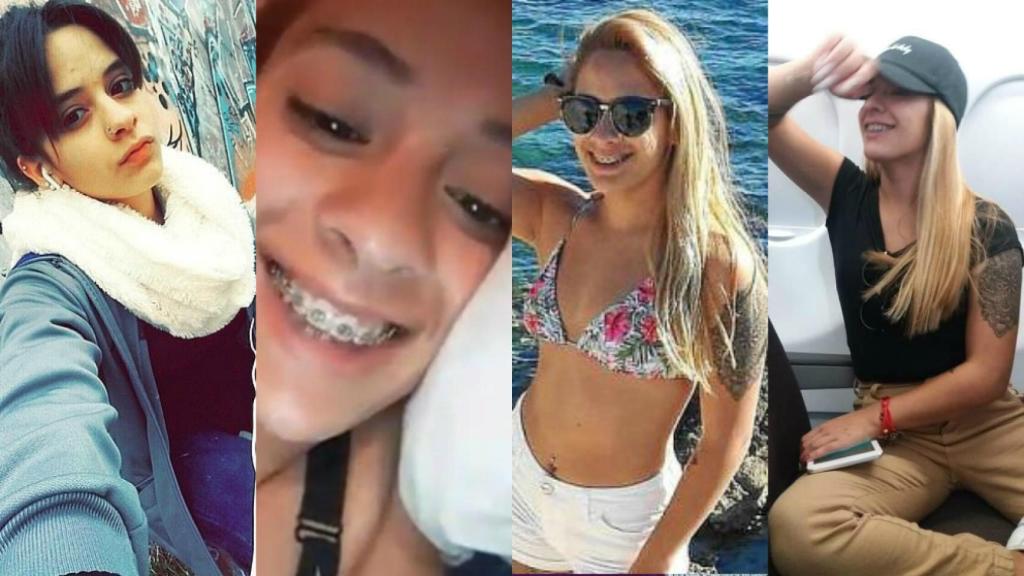 Milagros Alanis Moyano, con el pelo teñido y natural, en diferentes imágenes.