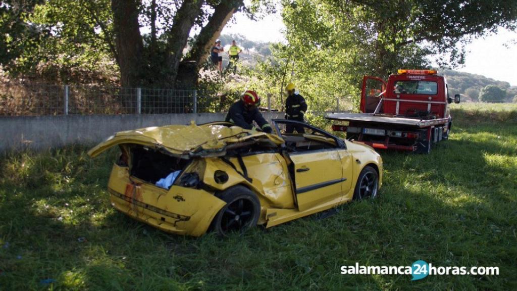 Así ha quedado el vehículo accidentado.
