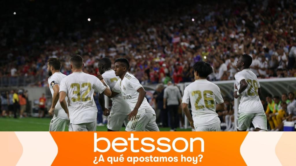 Los jugadores del Real Madrid celebran un gol en la International Champions Cup