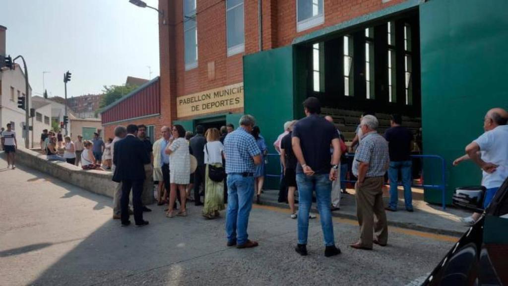 El Pabellón de Alba de Tormes, donde se celebra el funeral de los jóvenes.