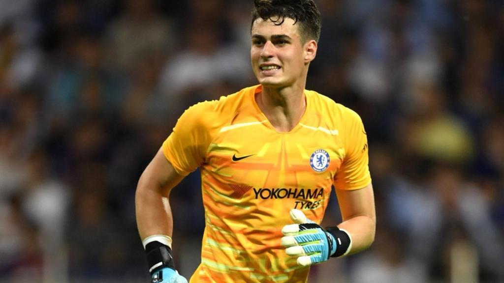 Kepa durante el Barcelona - Chelsea de pretemporada. Foto: Twitter (@ChelseaFC)