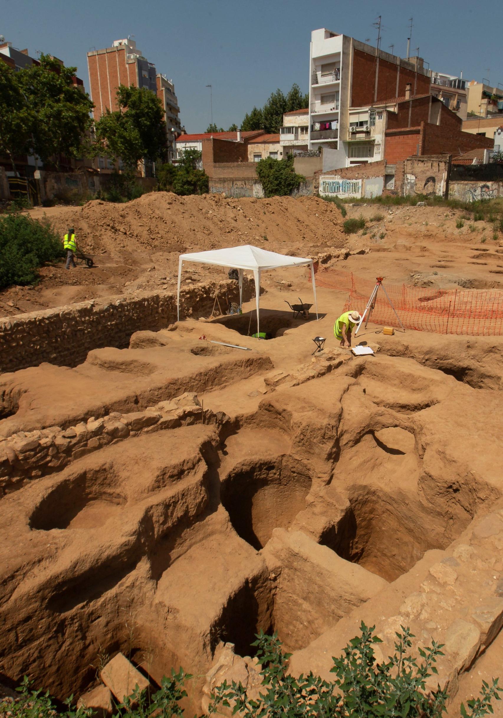 Restos hallados en Badalona.